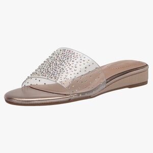 Bandolino Womens rose gold sandal size 7